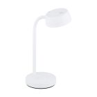 Lampă de masă albă din plastic, Annelin, 4W, LED 3000K, con întrerupător