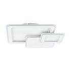 Lampă de tavan albă din oțel, Everdina, 12W, LED reglabil de la alb cald la alb rece