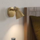 Spot de perete auriu din aluminiu, Tinke
