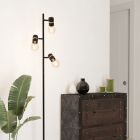 Lampadar negru din aluminiu, Jelger, con întrerupător