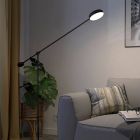 Lampă de citit neagră din aluminiu, Thies, 24W, LED 3000K, dimmabil în 3 trepte