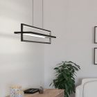 Lustră neagră din aluminiu, Lianne, 34W, LED reglabil de la alb cald la alb rece, dimmabil în 3 trepte