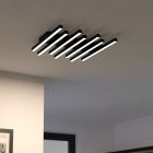 Lampă de tavan neagră din aluminiu, Iona, 25,6W, LED reglabil de la alb cald la alb rece, dimmabil în 3 trepte