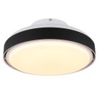 Ventilator de tavan modern, negru, din plastic, Madhavi, 40W, LED reglabil alb cald-rece, cu telecomandă