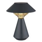 Lampă de masă exterior solară neagră din plastic, Nasr, 0,1W, LED 3000K, IP44, con întrerupător