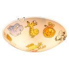 Plafonieră copii multicolor din sticlă, Kitty