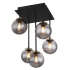 Plafonieră neagră din sticlă, Ouahiba