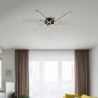 Plafonieră neagră din aluminiu, Leigh, 40W, LED 3000K