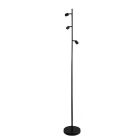 Lampadar fără abajur neagră din aluminiu, Rika, con întrerupător
