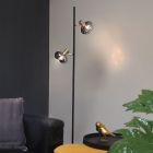 Lampadar din sticlă negru, Skip, con întrerupător