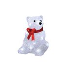 Figurină 3D de Crăciun Ijsbeer, Acril, Transparent, LED integrat 3W 4000K (Alb)