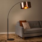 Lampadar arcuit modern ruginiu, Rankos, con întrerupător