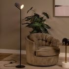 Lampadar modern gri, Bensen, con întrerupător