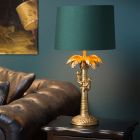 Lampă de masă retro aurie, Extravaganza Coconut, con întrerupător