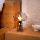 Lampă de masă modernă gri, Fungo, con întrerupător