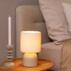 Lampă de masă vintage bej, Woolly, con întrerupător