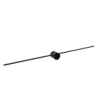 Aplică de perete modernă neagră, Mizar, 10W, LED 2700K, IP44