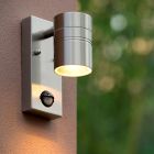 Aplică exterior cu senzor de mișcare modernă crom, Arne, IP44