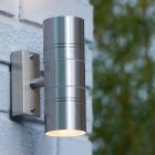 Aplică de perete up down modernă crom, Arne, IP44