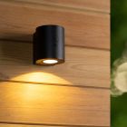 Aplică solară exterior modernă neagră, Perth, 1W, LED 3000K, IP65
