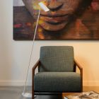 Lampadar modern alb, Hester, con întrerupător