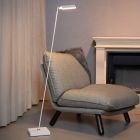 Lampă de citit modernă albă, Aaron, 12W, LED 2700K, cu întrerupător tactil