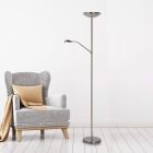 Lampă de citit modernă crom, Zenith, 20W, LED 3000K