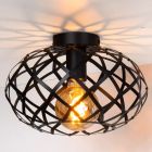 Lampă de tavan modernă neagră, Wolfram