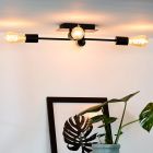 Lampă de tavan modernă neagră, Lester