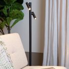 Lampadar reîncărcabil modern negru, Antrim, 2,2W, LED 2700K, IP54, cu întrerupător tactil