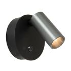 Aplică reîncărcabilă modernă gri, Toni, 2W, LED white switch, cu întrerupător tactil