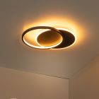 Lampă de tavan modernă neagră, Axelle, 24W, LED 2700K, dimmabil în 3 trepte