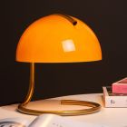 Lampă de masă retro portocalie, Cato, con întrerupător