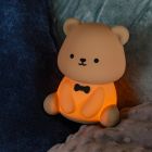 Lampă de veghe modernă maro, Pincha Bear, 0,5W, LED 2100K, dimmabil în 3 trepte