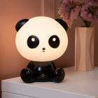 Lampă de masă copii neagră din plastic, Dodo Panda, 3W, LED 4000K, cu întrerupător tactil