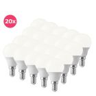 Bec sferic LED Lasco E14, alb cald, 5,5 W, pachet de 20