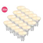 Spot LED transparent GU10 Antonie, pachet de 20, 3 wați, 2700K (alb cald)