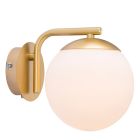 Aplică de perete design alamă, Grant, con întrerupător