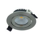 Downlight argintiu din aluminiu, Wimke, 5W, LED 2700K, IP44