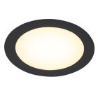 Downlight negru din aluminiu, Umbriel, 24W, LED 3000K, IP44