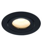 Spot încastrat negru din aluminiu, Wimke, 5W, LED 2700K, IP44