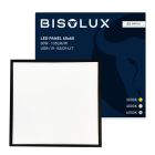 Panou LED negru 60x60 cm - 100 lm/W - UGR<19 - Alb reglabil - Iluminat din spate