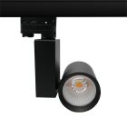 Spot de șină trifazat negru Deena, 18W, 3000K, Pro