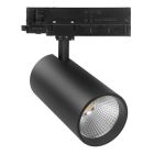 Spot de iluminat pe șină trifazat negru, Rozina, 10W/20W/30W, LED alb cu întrerupător