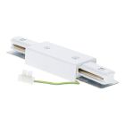 Conector în formă de I pentru iluminat pe șină monofazat, alb