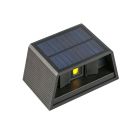 Lampă de perete exterioară cu energie solară neagră, plastic, Shira, 3W, LED 2700K, IP65