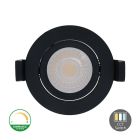 Spot de iluminat negru din aluminiu, Maite, 7W, LED alb cu întrerupător, IP65