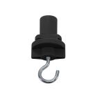 Adaptor trifazat cu cârlig, negru, Pro