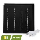 Panou LED negru cu lavură 60x60 - 30W - întrerupător alb - UGR <16