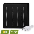 Panou LED negru cu lavură 60x60 - 30W - întrerupător alb - reglabil intensitate luminosă - UGR <16